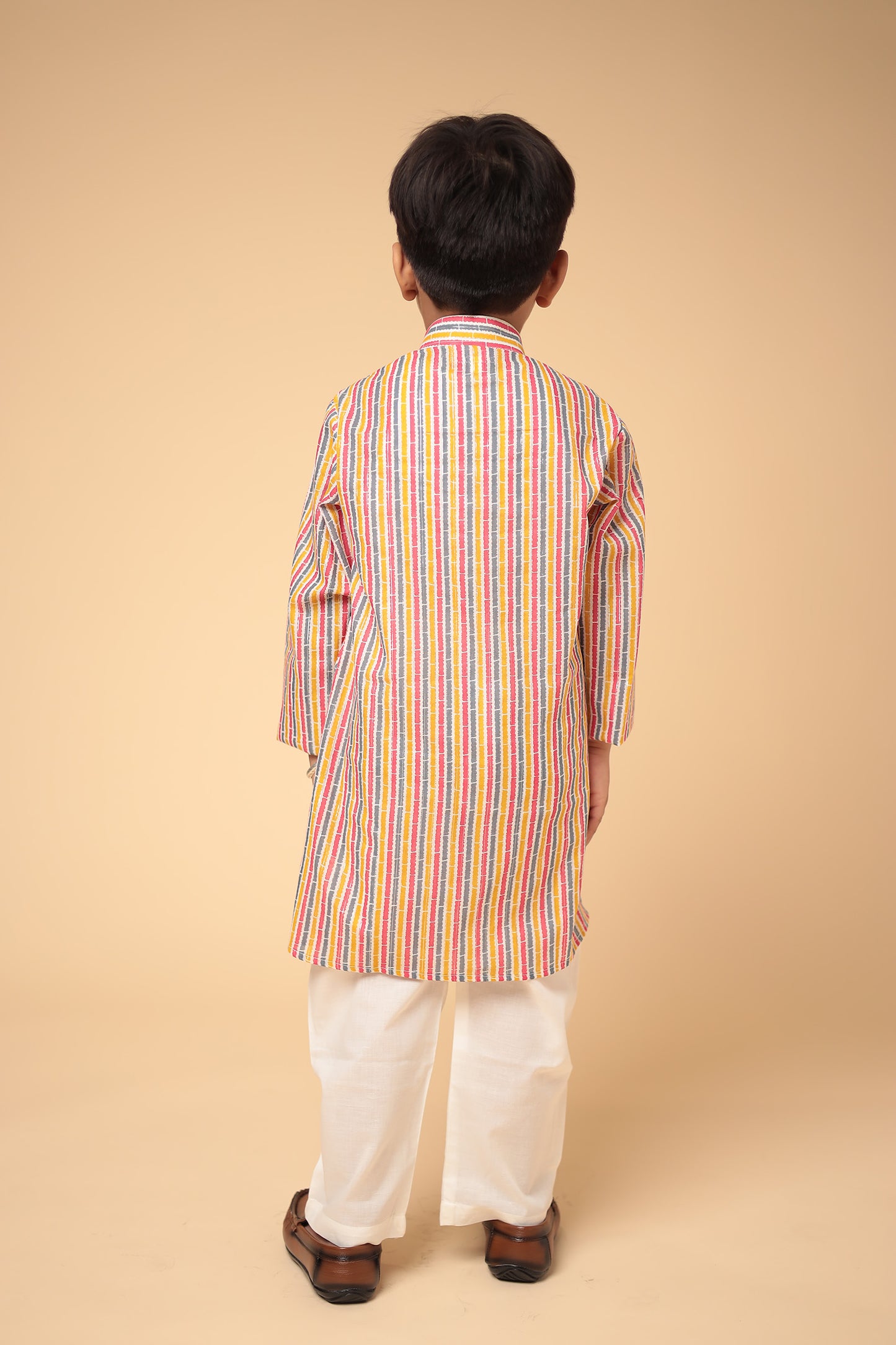 Traditional Cotton Kurta with Pajama Set for Boys