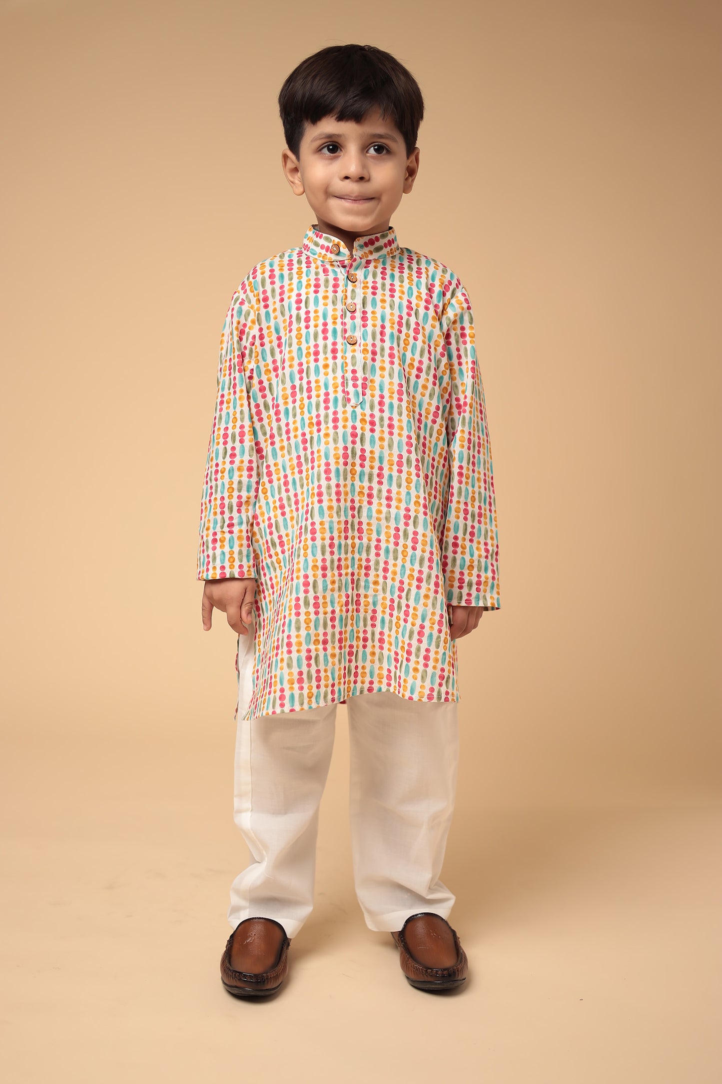 Cotton Ethnic Wear Kurta Pajama with Jacket Set for Boys