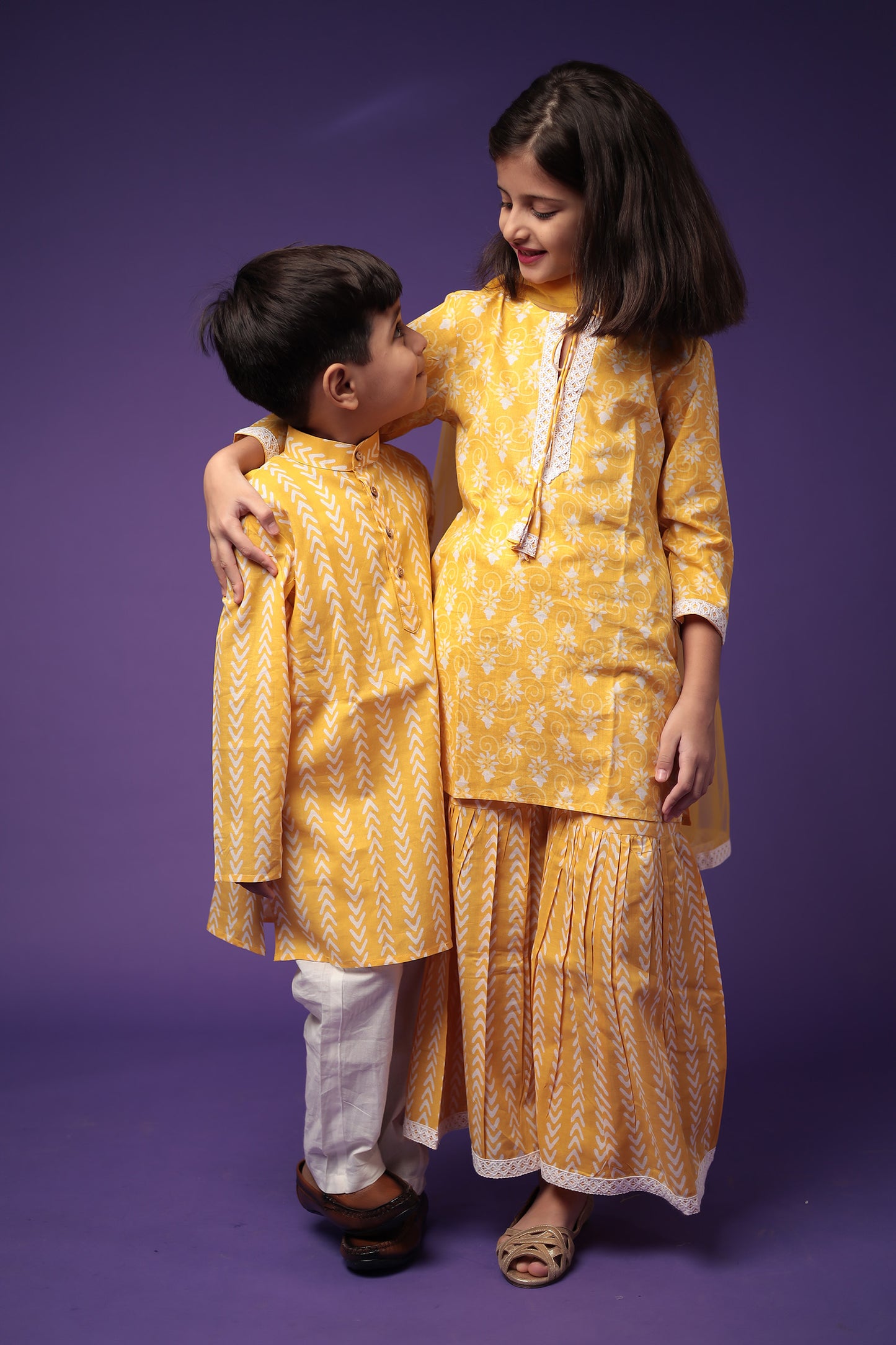 Traditional Cotton Kurta with Pajama Set for Boys