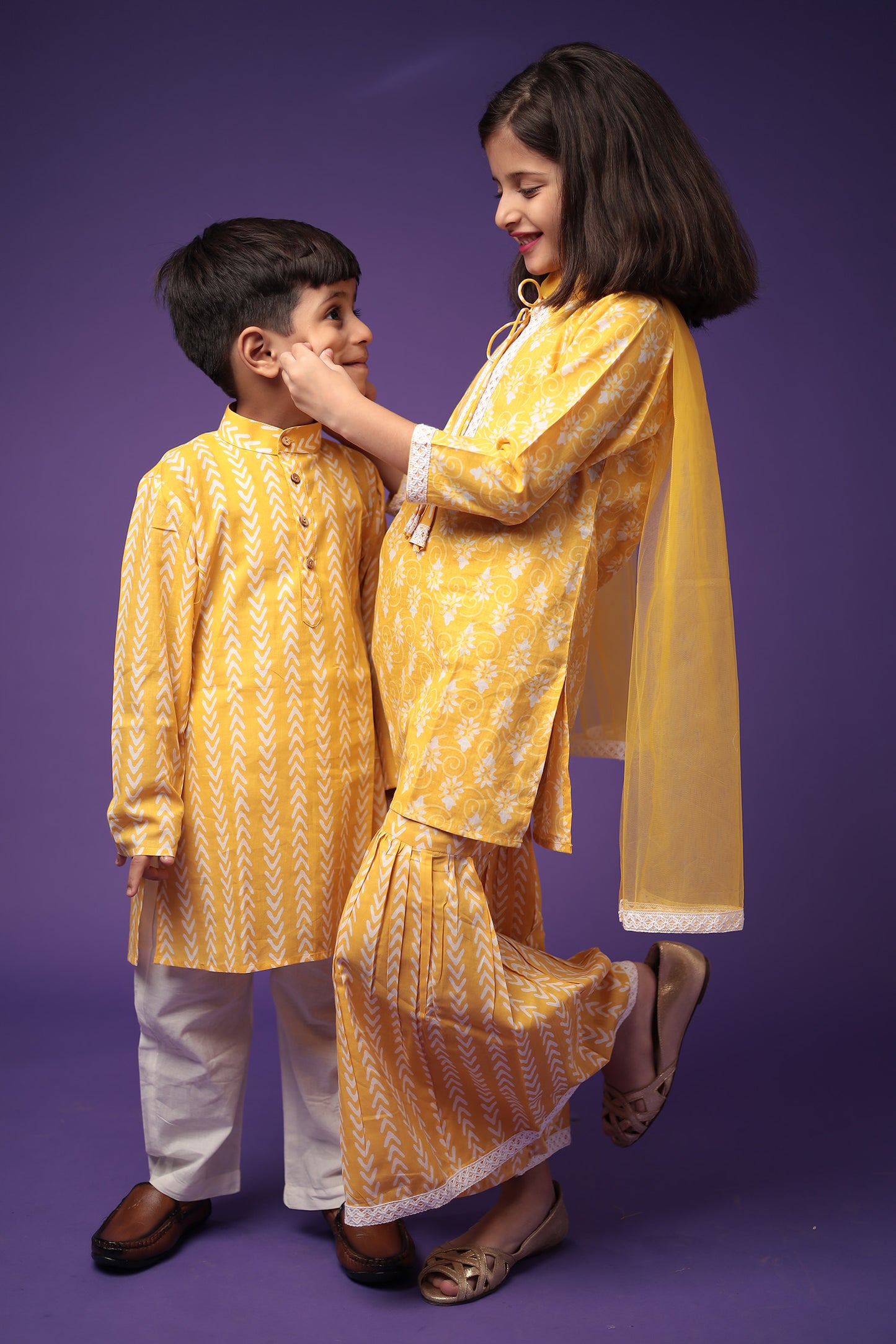 Traditional Cotton Kurta with Pajama Set for Boys