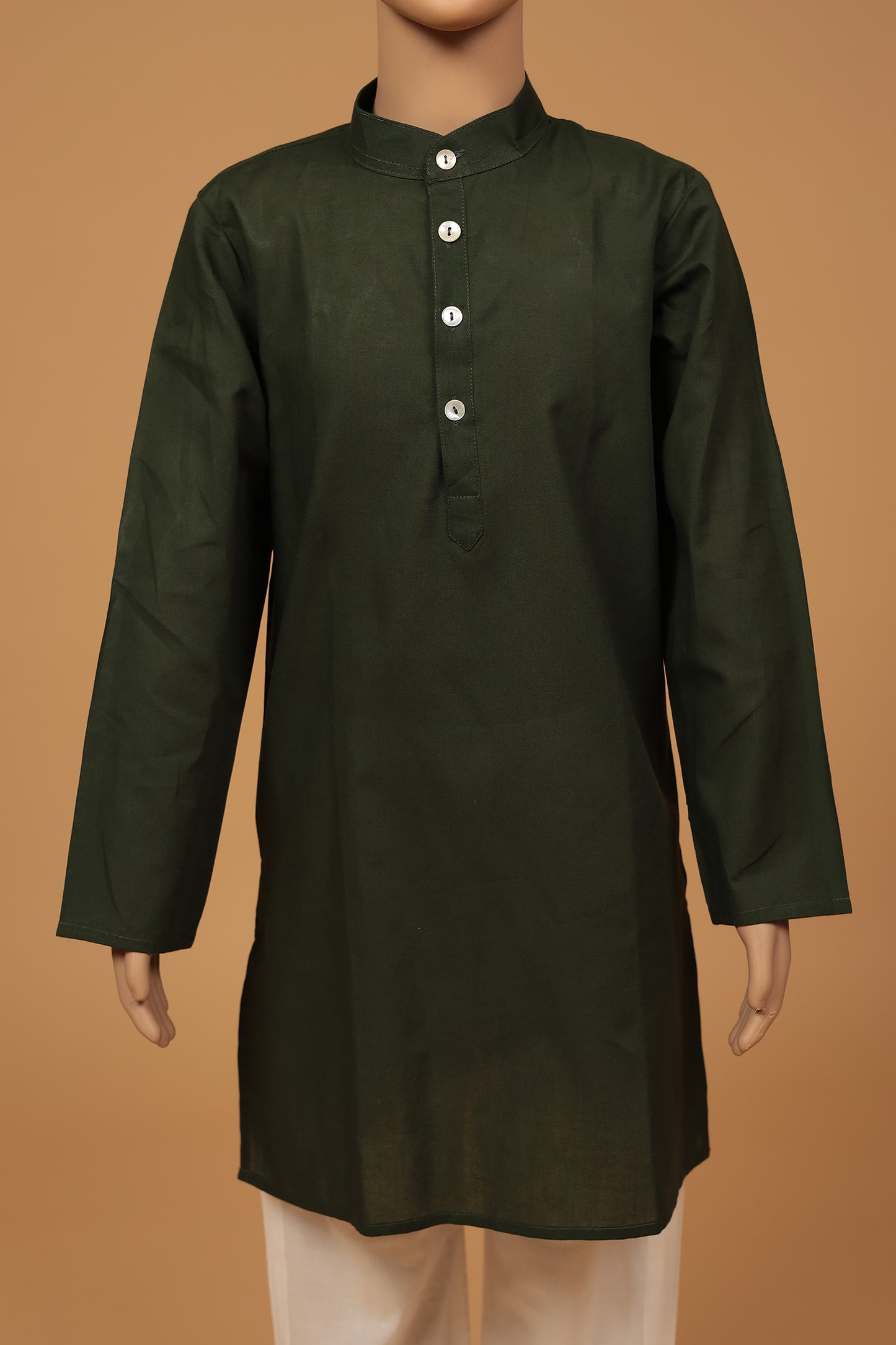 Green Floral Cotton Kurta with jacket Set